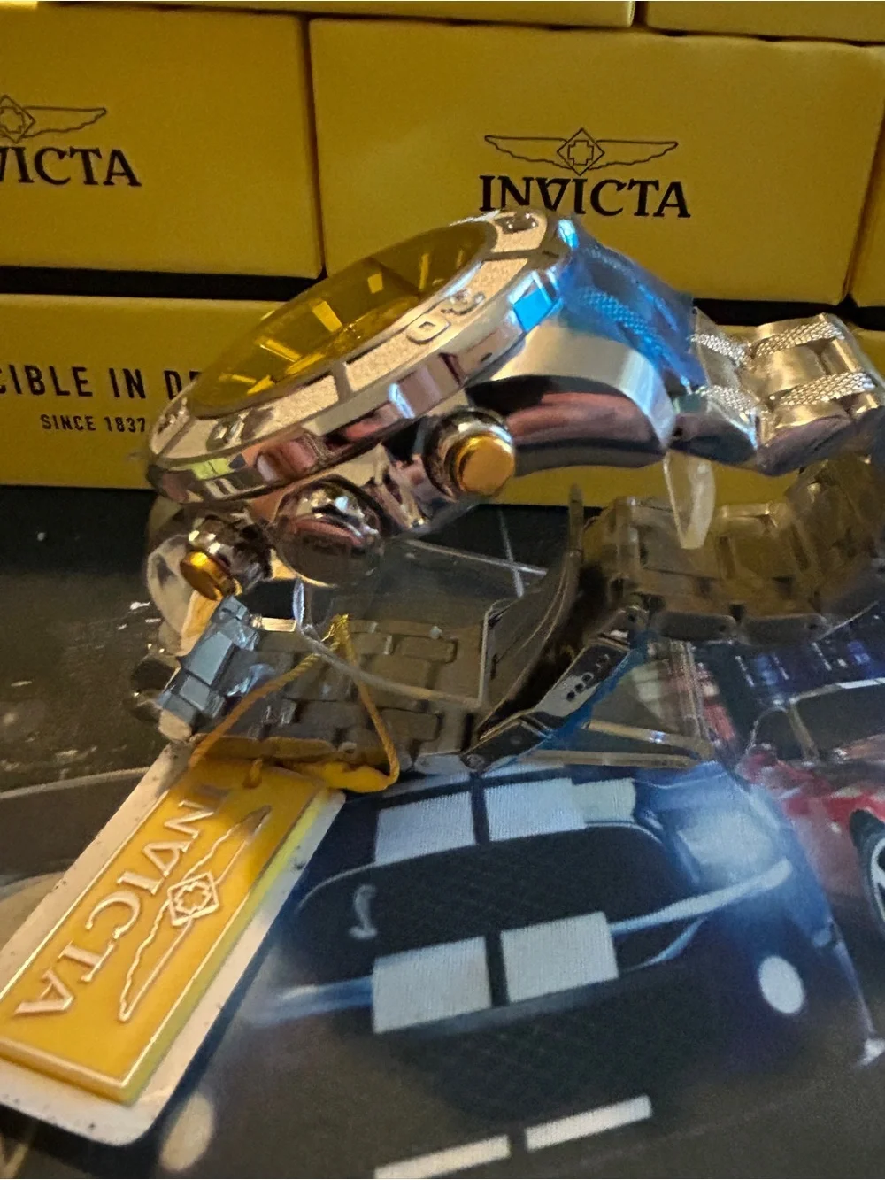 Invicta Coalition Forces 58mm Gold and Black Men's Chronograph Watch